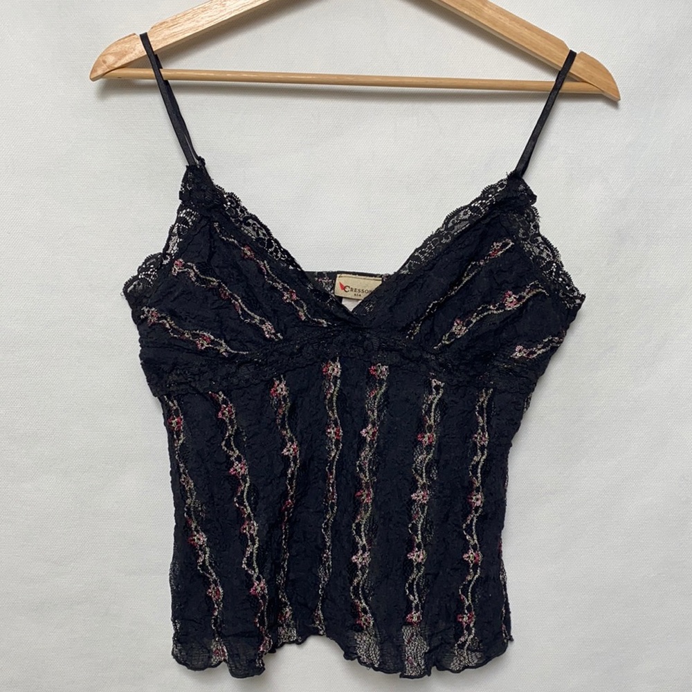 Y2K Floral Lace Cami